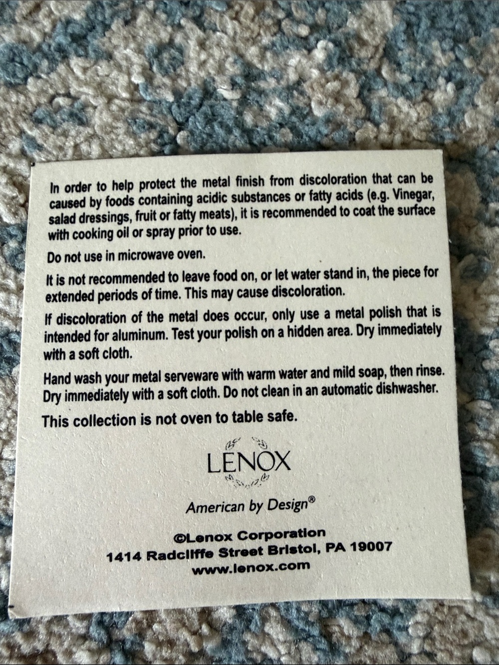 Lenox Organics Collection Silver Rectangular Ruffle Serving Tray - Picture 14 of 14